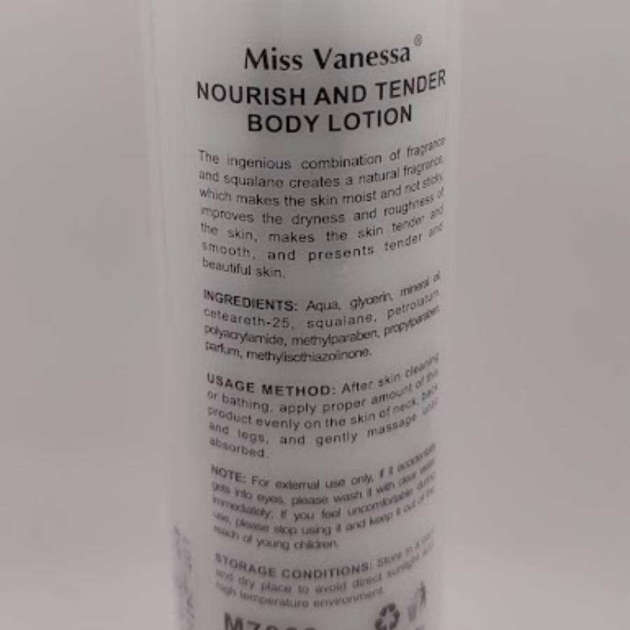 Body Lotion Milk Miss Vanessa – Hidratación y Suavidad con Extracto de Leche (250 ml)